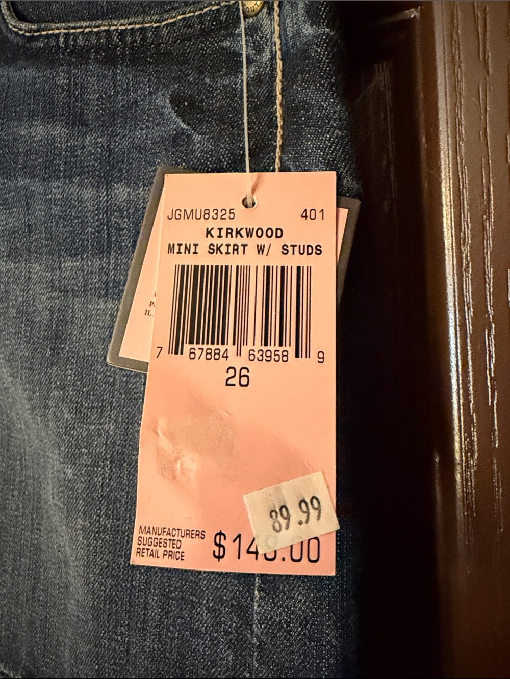 Juicy Couture Dark Blue Denim Mini Skirt - Picture 2 of 6